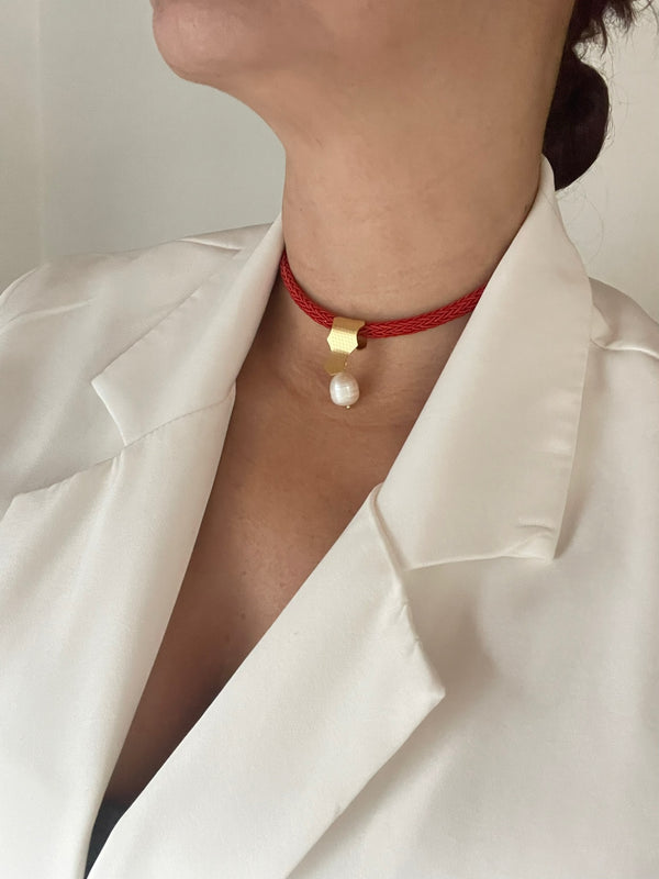 Collar Chocker en cordón Alma Crisálida